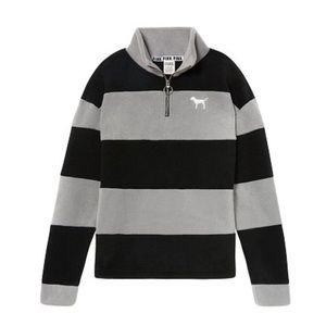 Victoria secret pink fleece half zip pull over